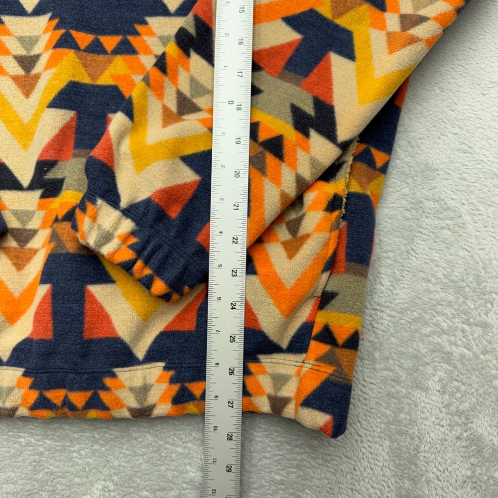 Zara Fleece Pullover Mens XL Multicolor Geometric Aztec Quarter Zip Sherpa - Picture 4 of 6